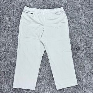 Eileen Fisher Women's Size 3X Beige Wide Leg Cotton Dress Pants